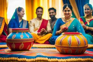 Indisch bruiloft fotografie in Kolkata. ai-gegenereerd foto