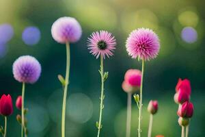 foto behang de lucht, bloemen, de zon, de bloemen, de bloemen, de bloemen,. ai-gegenereerd