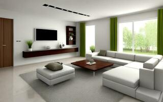 fotorealistisch interieur leven kamer binnen- elegant modern gemaakt met ai generatief foto