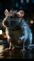 intelligent Rat onder wetenschappelijk observatie ai gegenereerd foto