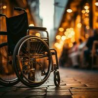 handicap individuen handen Aan rolstoelen wielen betekenen empowerment en bepaling voor sociaal media post grootte ai gegenereerd foto