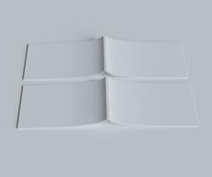 a4 Lanscape tijdschrift wit kleur en realistisch structuur renderen 3d foto