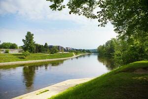 Vilnius - Litouwen, mooi visie van de rivier- foto