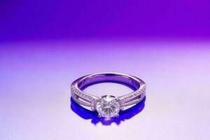 glimmend diamant ring sieraden. ai generatief pro foto