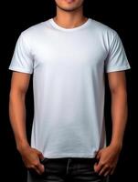 wit blanco t-shirt foto ai gegenereerd