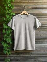 professioneel grijs t-shirt voor mockup ontwerp ai gegenereerd foto