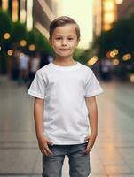 wit baby t-shirt vrij foto ai gegenereerd