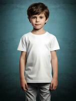 wit baby t-shirt vrij foto ai gegenereerd