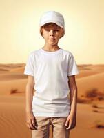 wit baby t-shirt vrij foto ai gegenereerd