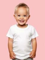 wit blanco baby t-shirt ai gegenereerd foto