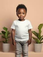 wit blanco baby t-shirt ai gegenereerd foto