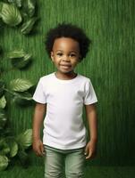 wit blanco baby t-shirt ai gegenereerd foto