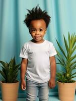 wit blanco baby t-shirt ai gegenereerd foto