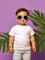 wit blanco baby t-shirt ai gegenereerd foto