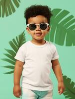 wit blanco baby t-shirt ai gegenereerd foto