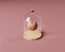 appel in een glazen koepel foto