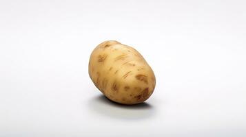 rauw aardappel geïsoleerd Aan wit achtergrond. generatief ai foto