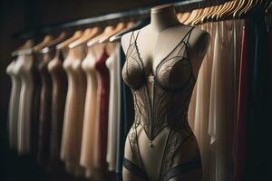 sensueel lingerie Aan een mannequin. ai generatief foto