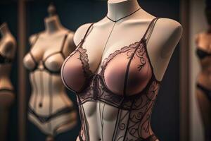 sensueel lingerie Aan een mannequin. ai generatief foto