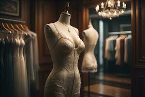 sensueel lingerie Aan een mannequin. ai generatief foto