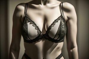 sensueel lingerie Aan een mannequin. ai generatief foto