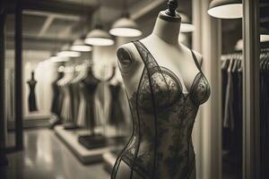 sensueel lingerie Aan een mannequin. ai generatief foto