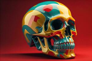 dag van de dood suiker schedel. Mexicaans suiker schedel. ai generatief foto