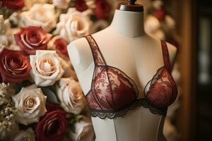 sensueel lingerie Aan een mannequin. ai generatief foto