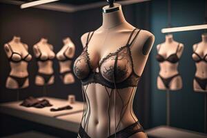 sensueel lingerie Aan een mannequin. ai generatief foto