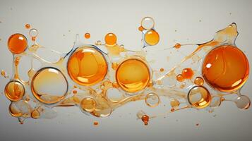 abstract kleurrijk zacht drinken bubbel, plons effect, ai generatief foto