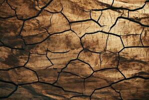 gebarsten wijnoogst hout structuur achtergrond. generatief ai foto