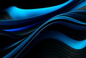 abstract blauw en zwart achtergrond. generatief ai foto