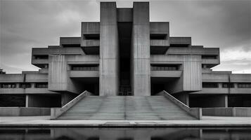generatief ai, monumentaal brutalisme een torenhoog aanwezigheid foto