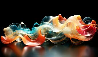 abstract kleurrijk golven achtergrond. ai gegenereerd foto