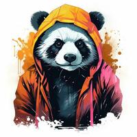 panda beer vector illustratie in tekenfilm stijl vector illustratie ai gegenereerd foto