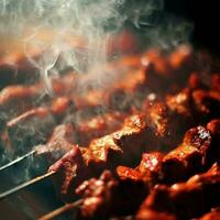 fijnproever shish kebab bewerkte met generatief ai foto