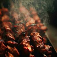 hartig shish kebab met een hint van kruid generatief ai foto