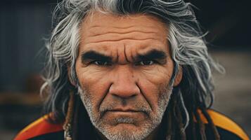 foto van een inheems Mens. generatief ai