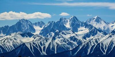 Alaska berg reeks wildernis natuur landschap besneeuwd bergen behang ai gegenereerd foto