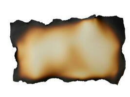 brand vlam explosie Aan papier geïsoleerd in wit achtergrond abstract structuur foto