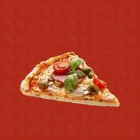 pizza. verse italiaanse margherita met salami, basilicum en tomaat