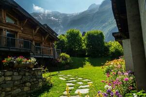 landschap van de Alpen in Frankrijk in zomer foto
