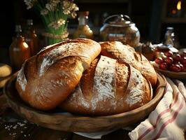 ai generatief bakkerij deegwaren heerlijk brood foto