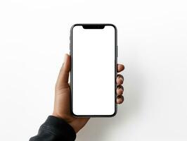 ai gegenereerd blanco scherm smartphone foto