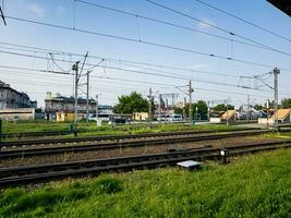 przemysl, Polen - 08.05.2023 spoorweg station in przemysl. przemysl, podkarpackie, Polen. foto