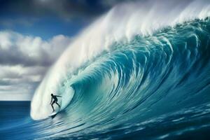 surfer onder Golf. genereren ai foto