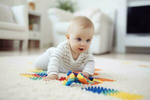 aanbiddelijk baby huis. genereren ai foto