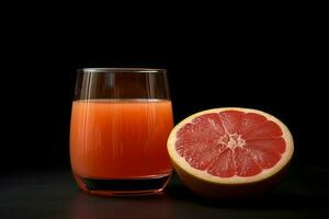 grapefruit sap glas eetpatroon. genereren ai foto