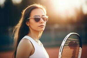 tennis speler vrouw. genereren ai foto