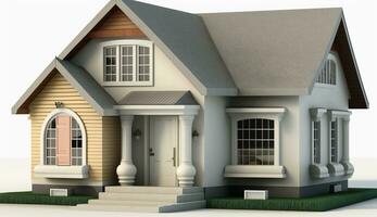huis model- met huis lening concept, ai generatief. foto